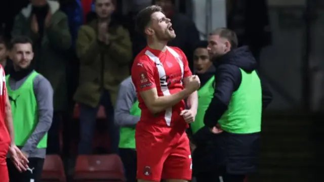 Charlie Kelman celebrates scoring for Leyton Orient against Derby