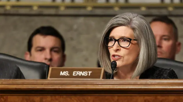 Joni Ernst speaking in the hearing