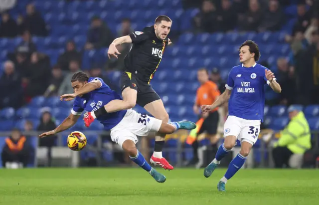 Cardiff City in action against Watford