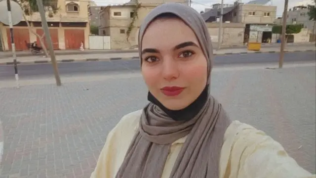 Dima Shurrab, pictured in a Gaza street