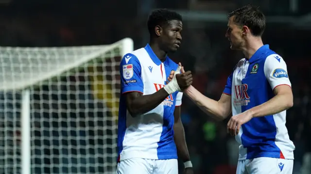 Mahktar Gueye celebrates his goal against Portsmouth