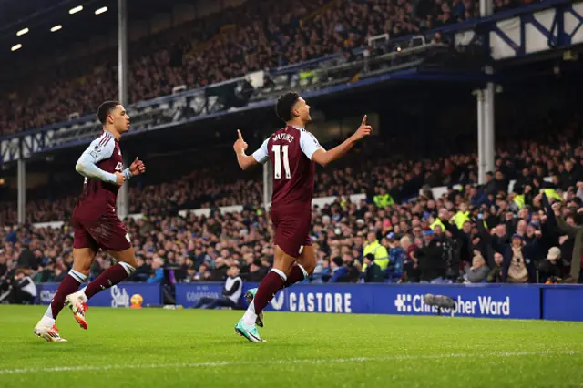 Ollie Watkins celebrates