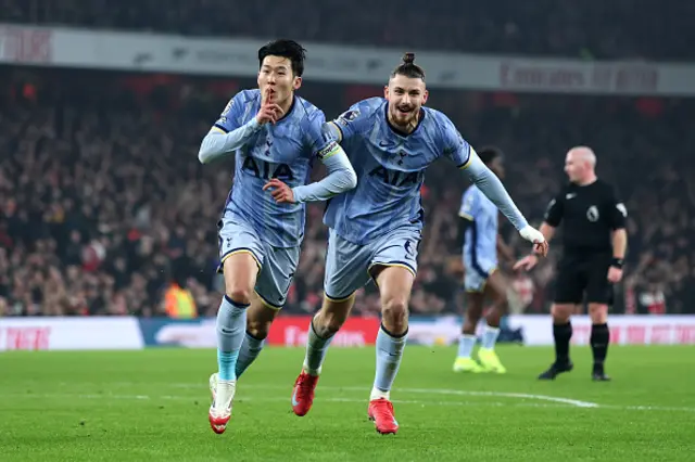 Son Heung-Min of Tottenham Hotspur celebrates