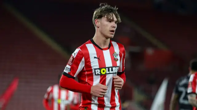 Southampton midfielder Tyler Dibling