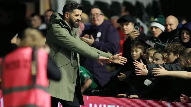 Plymouth boss Miron Muslic during the game against Oxford