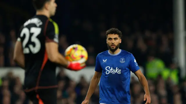 Everton's Dominic Calvert-Lewin looks on