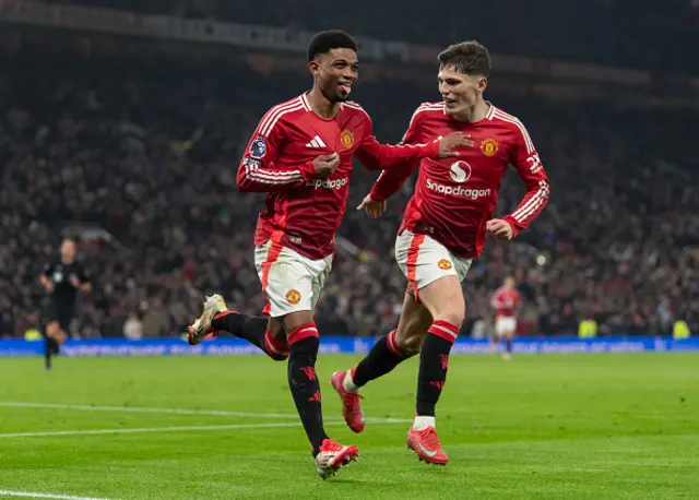 Amad Diallo of Manchester United celebrates