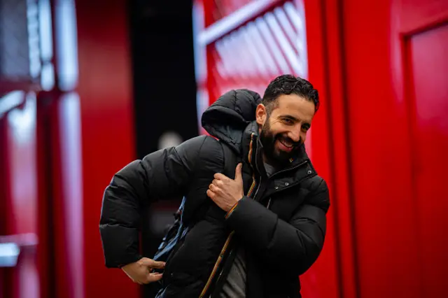 Head Coach Ruben Amorim of Manchester United arrives