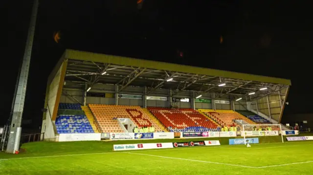 A general view of Glebe Park during a Scottish Gas Men's Scottish Cup Fourth Round match between Brechin City and Heart of Midlothian at Glebe Park, on January 17, 2025, in Brechin, Scotland. (Photo by Paul Devlin / SNS Group)