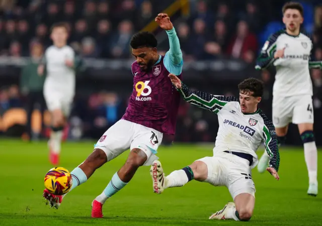 Burnley's Lyle Foster (left) and Sunderland's Trai Hume