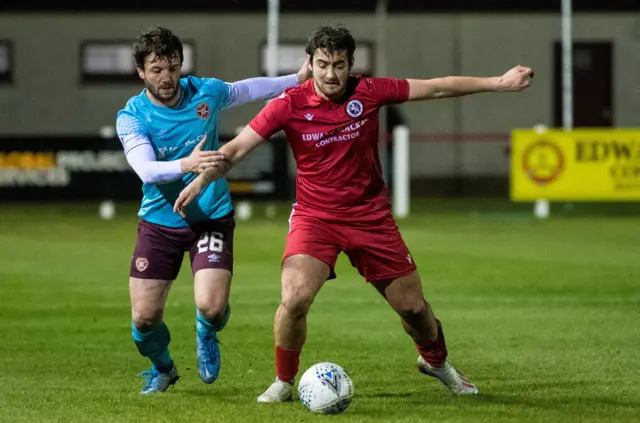 Craig Halkett in action versus Brora Rangers in 2021