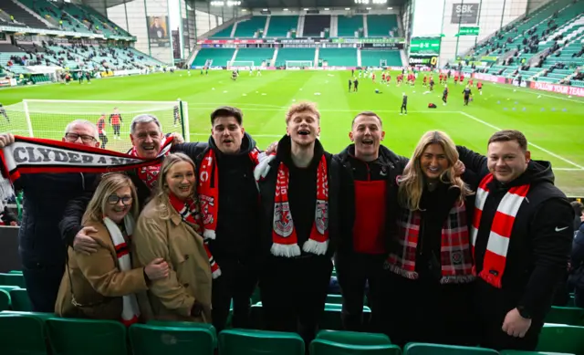 Clydebank fans at Easter Road