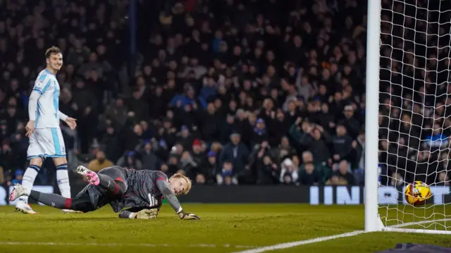 Middlesbrough concede a goal against Portsmouth