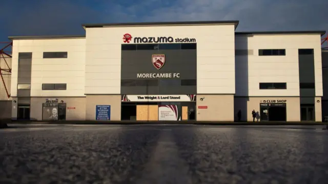 A view outside of Morecambe FC's Mazuma Stadium