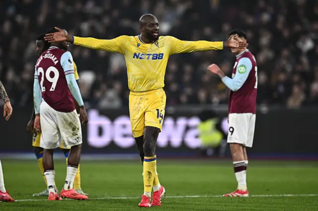 Jean-Philippe Mateta of Crystal Palace celebrates