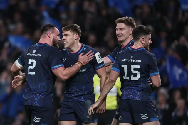 Leinster celebrate