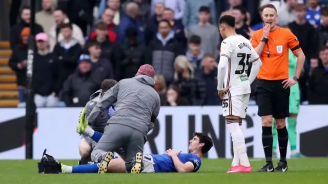 Cardiff's Callum O'Dowda receives treatment