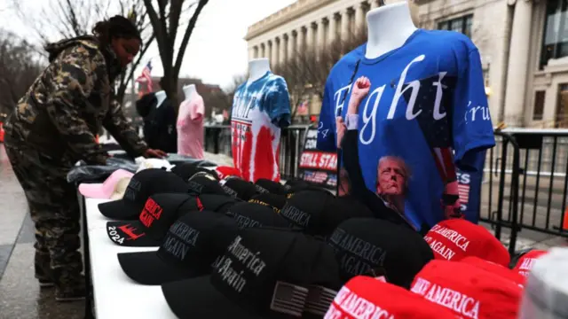 Souvenirs for Donald Trump's second inauguration are sold