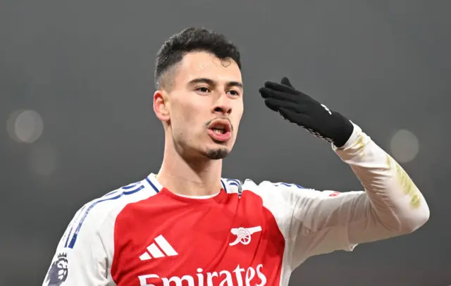 Gabriel Martinelli of Arsenal celebrates.