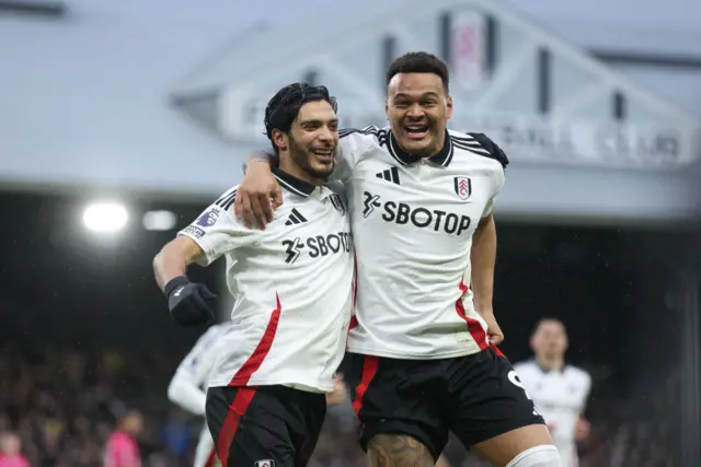 Raul Jimenez celebrates scoring