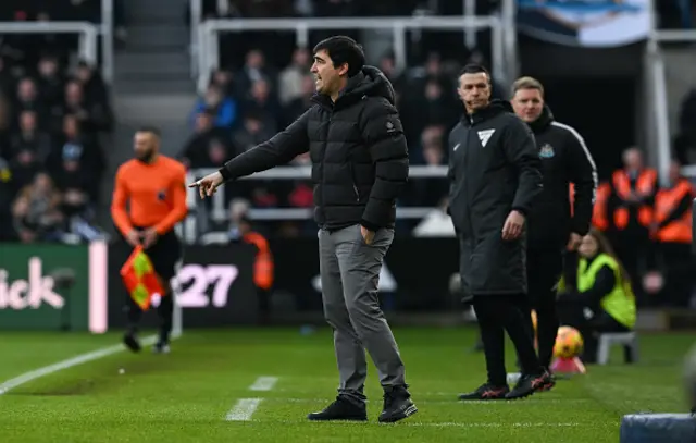 AFC Bournemouth Head Coach Andoni Iraola gestures