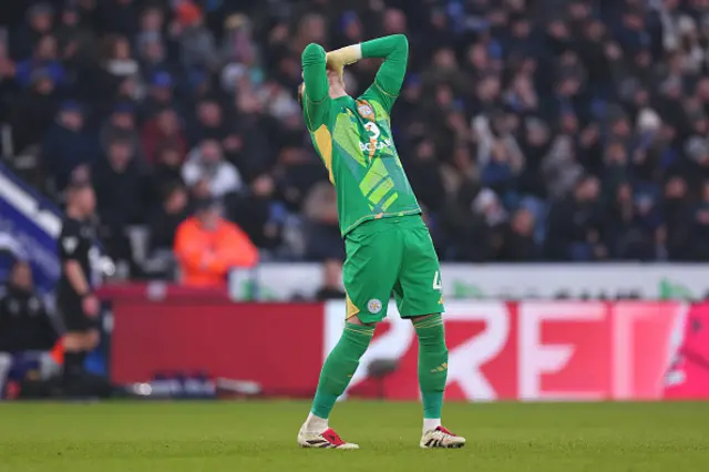 Jakub Stolarczyk of Leicester City reacts