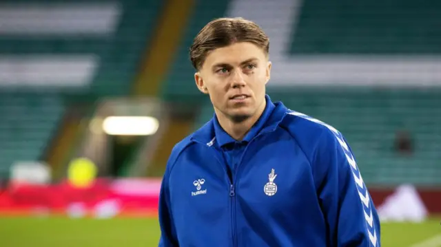 Kilmarnock's Fraser Murray pre-match during a Scottish Gas Men's Scottish Cup Fourth Round match between Celtic and Kilmarnock at Celtic Park, on January 18, 2025, in Glasgow, Scotland. (Photo by Craig Williamson / SNS Group)