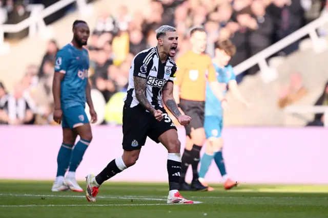 Bruno Guimaraes of Newcastle United celebrates