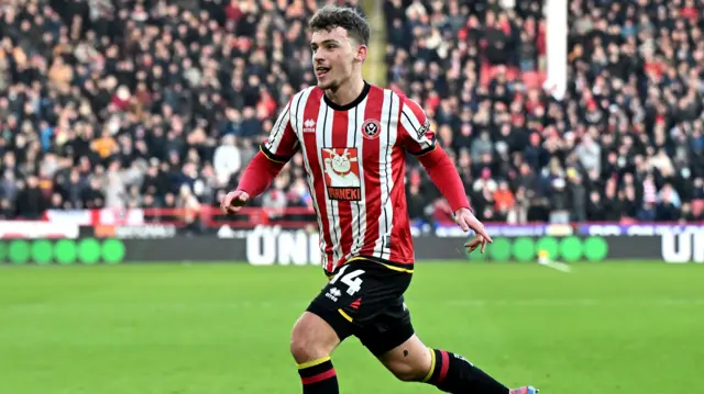 Harrison Burrows celebrates his goal against Norwich