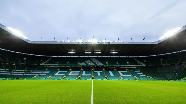 A General Stadium View during a Scottish Gas Men's Scottish Cup Fourth Round match between Celtic and Kilmarnock at Celtic Park, on January 18, 2025, in Glasgow, Scotland. (Photo by Craig Foy / SNS Group)