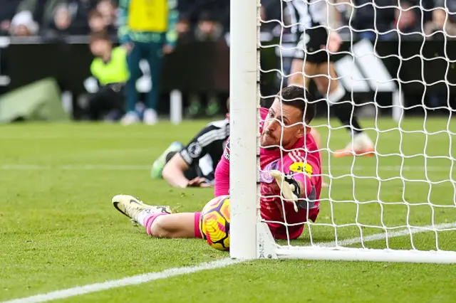 Martin Dubravka of Newcastle United saves David Brooks shot