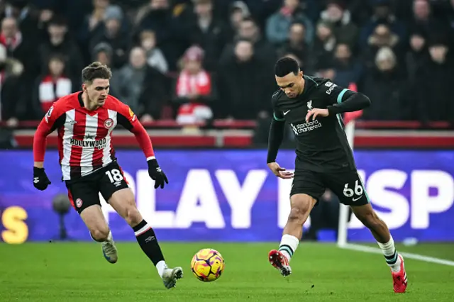 Trent Alexander-Arnold on the ball