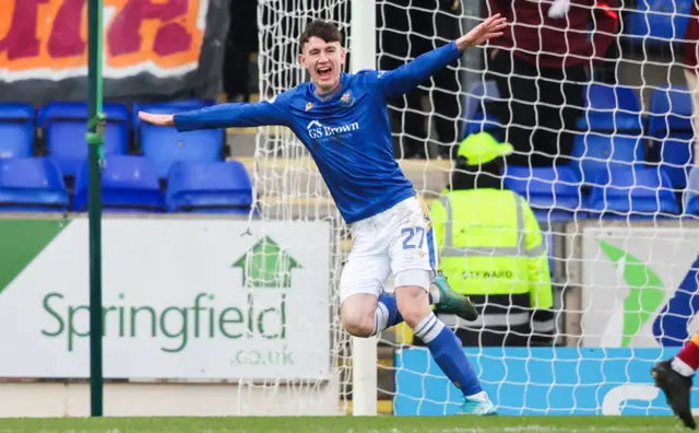 Makenzie Kirk's first half goal gives St Johnstone the advantage at the break