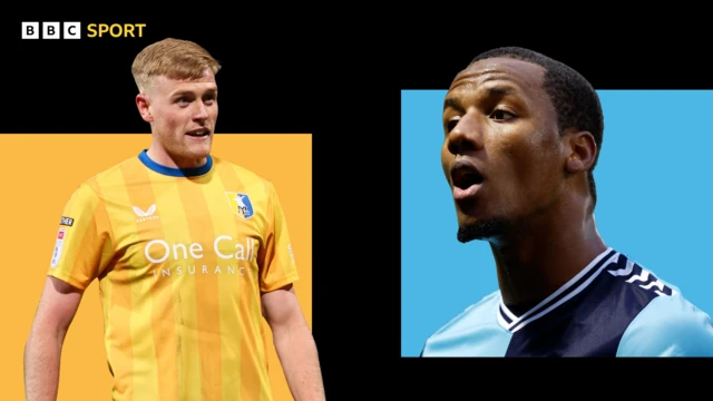 Mansfield's Will Evans and Richard Kone of Wycombe