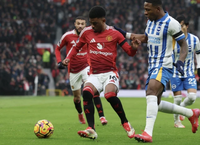 Manchester United's Amad Diallo in action