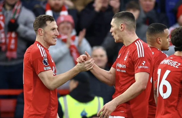 Nottingham Forest's Chris Wood celebrates