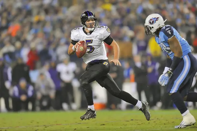 Joe Flacco in 2009 - Divisional 13-10 Titans