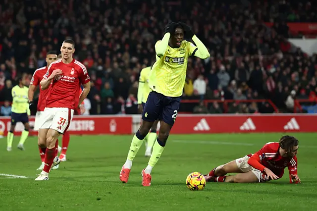 Lesley Ugochukwu of Southampton reacts