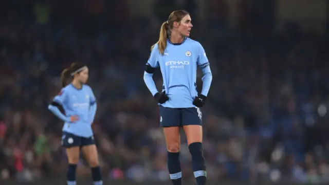 Jill Roord of Manchester City looks on during the Barclays Women's Super League match between Manchester City and Manchester United