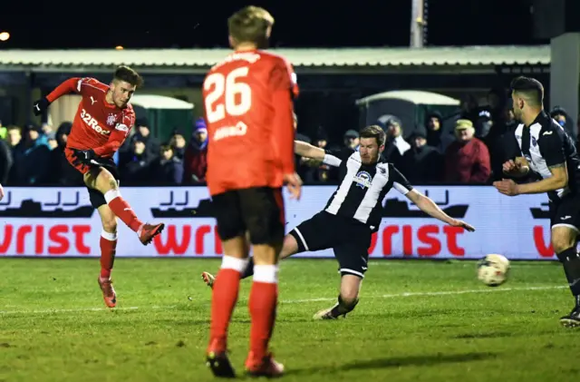 Josh Windass bangs in his third goal against Fraserbugh in 2018