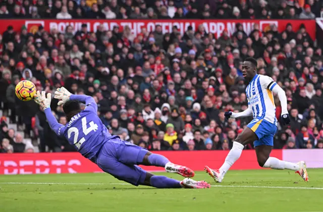 Yankuba Minteh of Brighton & Hove Albion scores