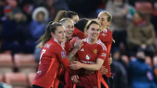 Manchester United celebrate a goal