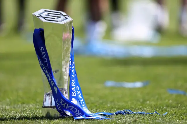 Wsl trophy with blue ribbons