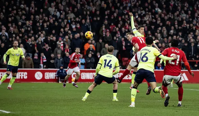 Nottingham Forest's Chris Wood  scores