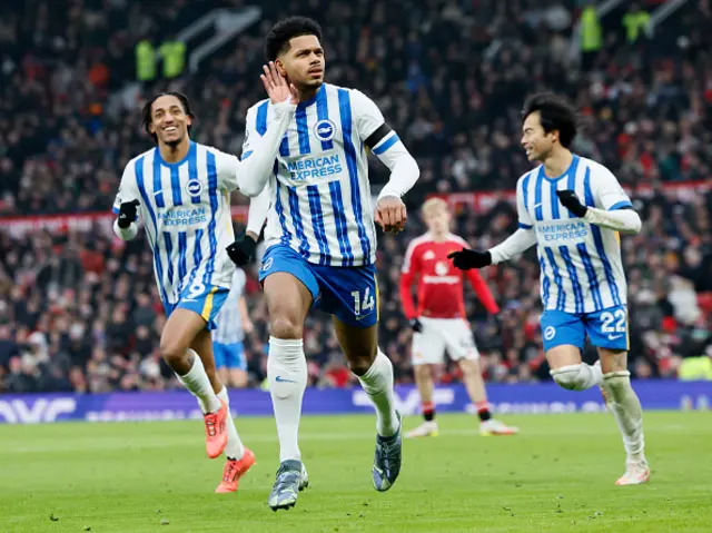 Georginio Rutter of Brighton and Hove Albion celebrates