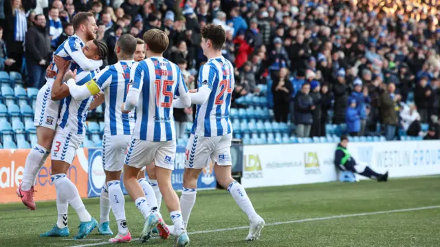 Kilmarnock players celebrating