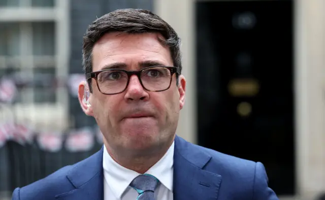 Andy Burnham outside 10 Downing Street