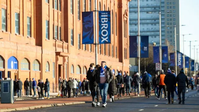 Fans outside Ibrox