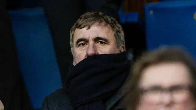 GLASGOW, SCOTLAND - JANUARY 02: Gheorghe Hagi, father of Ianis during a William Hill Premiership match between Rangers and Celtic at Ibrox Stadium, on January 02, 2025, in Glasgow, Scotland.  (Photo by Craig Williamson / SNS Group)