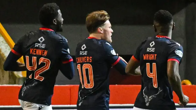 Ross County players celebrating